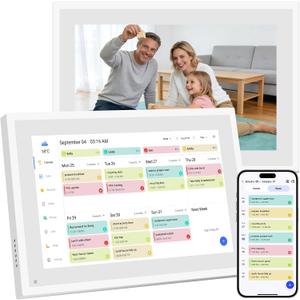 Digital Calendar 10.1", Smart Calendar Planner & Chore Charts, 1080P Full HD Interactive Touchscreen for Family Planner Display, Smart Family Calendar, Desk Mount, Gifts for Women Men