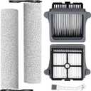Only Floor ONE S7 Steam Roller Brush Replacement and Vacuum Filter Kit Compatible with Tineco Floor ONE S7 Steam Cordless Wet Dry Vacuum Replacement Parts,2 Roller Brushes,2 Filters,1 Cleaner Brush