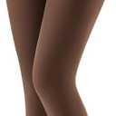 JOYNE Women's 80D Soft Opaque Tights Solid Color Pantyhose High Waist Footed Pantyhose (Coffee 1 Pairs))