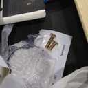 King Size Upholstered Bed Frame with Adjustable Headboard, Faux Leather Platform Bed with Wood Slats, Lychee Grain Leather, No Box Spring Needed, Easy Assembly, Noise Free, White