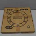 Maxstar Round Wall Clock for Living Room Decor Battery Operated Non Ticking Silent Vintage Black Metal Wood Clocks for Home Living Room Garden Farmhouse Office Kitchen Decoration -13 inch (Black-arabic Numerals)