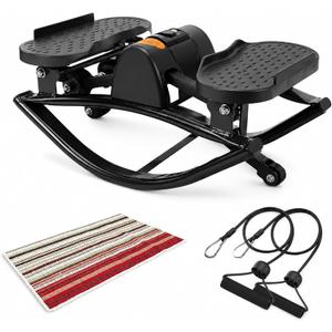 Rock Stepper,Portable Rocking Stepper Machine Low-Impact Home Fitness Machine with Built-in Counter, 330 lbs Capacity, Compact & Lightweight for Apartments