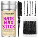 Hair Pins for Women Bobby Pins for Bun Styling Kit Black Premium Bobby Pin For Kids, Girls And Women Comfortable, Pain-Free Hair Accessories Hair Wax Stick Slick Back Brush Kit
