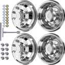 hightall 19.5 Wheel Simulators 8 Lug,Stainless Steel Hubcaps, Compatible with 90-10,19-25 Chevy/GMC C4500/C5500/C6500,90-25 F650,90-03 F600,90-25 International,20-25 Freightliner,04-25 Hino 258, 19.5For 1990-2025 F650/International (19.5“For 1990-2025 F650/International)