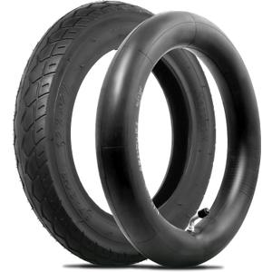 12 1/2 x 2 1/4 Inner Tube and Tire, Heavy Duty Thorn Resistant 12.5'' x 1.75/2.15 Front Wheel Inner Tire Set Compatible with BOB Stroller Revolution Se Pro Flex Jogging Duallie Stroller