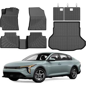 K4 Floor Mats - Car Mats for Kia K4 5 Seats 2025 2026, All Weather Floor Mats and Cargo Liner for K4 Accessories, Heavy Duty Rubber Mats, Car Accessories