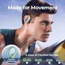 Wireless Earbuds Bluetooth 5.3 Headphones 90 Hrs Playtime Ear buds with Wireless Charging Case Power Display Over-ear Earphones with Earhooks Waterproof Stereo Headset for Android phone Workout Green