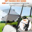 CLUBRALLY Golf Cart Windshield,Compatible with 2007-2016 Yamaha G29/Drive Gas & Electric Models,Includes Duty Hinges,Anti-UV & Impact Resistant,Windshield Replacement with Mounting Hardware