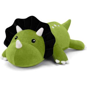 TOYSYM Weighted Stuffed Animals Triceratops, Dinosaur Plush with Weighted Beads, Cute Triceratops Dinosaur Stuffed Animals Pillow Gifts for Adults Kids Boys Girls