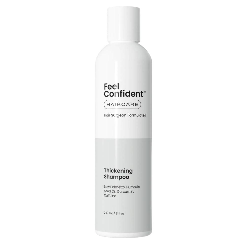 Haircare Thickening Shampoo  Saw Palmetto, Pumpkin Seed Oil, Caffeine & Turmeric for Thinning & Fine Hair, Men & Women, Supports Hair Growth, Density & Volume- Hair Surgeon Formulated (8 Fl Oz (Pack of 1))