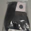 ColorGround Women Adults Fluffy Medium Black Cruly Cut Bangs Wig with Round Glass Frame