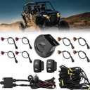 UTV Turn Signal Kit with 110DB Horn, Pre-Wired, Plug and Play ATV UTV Blinker with Rocker Switch, Universal Street Legal Kit Compatible with Polaris, Can Am, CFMOTO-4 Amber+4 Red Lights
