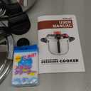 3-In-1 304 Stainless Steel Pressure Cooker 13 Quart: [Explosion-Proof] [3 PSI Settings], One-Hand Locking Pressure Canner, Induction Compatible, Glass Lid & Steamer Rack Included, Olla de Presion