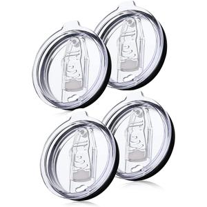 LEIOH 4 Pack 20 oz Tumbler Lid, Replacement Lids Compatible for YETI 20 oz Tumbler,Travel Mug,Spill Proof Splash Resistant Silicone Sliding Covers,Straw Friendly, BPA Free