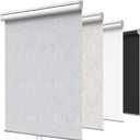 GENIMO Cordless Blackout Roller Shades, 40" W X 72" H, Light Grey
