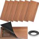 Shihanee 6 Pcs Magnetic Vent Covers for Home Floor Vent Covers with Magnetic Strip for Floor Wall Ceiling Rv HVAC Furnace(5.5 x 12 Inch,Wood Grain Color)