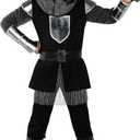 Morph Knight Costume For Boys - Black Medieval Knight Costume Kids - Warrior Halloween Costumes for Boys Renaissance (Large)
