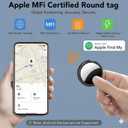 Tracker Tags 2 Pack [Apple MFi Certified] Works with Apple Find My (iOS Only) Air Bluetooth Smart Item Locator Tag Key Finder Waterproof Worldwide Tracking Device for Luggage Wallet Pets Kids Dogs Bag