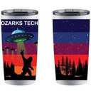 Ufo Alien And Bigfoot Tumbler With Lid 20 Oz Stainless Steel Coffee Mug Double Wall Vacuum Insulated Car Cup Travel Coffee Mug (One Size)
