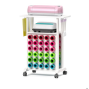 𝐂𝐫𝐚𝐟𝐢𝐭 Organizers and Storage for Cricut Machines, Rolling Craft Storage Cart with 30 Vinyl Roll Holders, Crafting Table Organization Workstation for Craft Room Home, Compact Removable