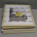 12x12 Picture Frame Set of 6, Display Pictures 8x8 with Mat or 12x12 Without Mat, Tabletop Display and Wall Hanging Photo Frame, Gallery Wall Frame Set, Natural Wood Color