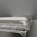 Dish Drying Rack - Expandable Rack, Large Capacity Dish Drainer for Kitchen Counter, Rust-Proof with Utensil Holder, White
