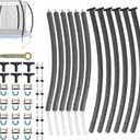 6PCS Trampoline Replacement Straight/Curved Poles
8-16FT Universal Enclosure Pole|with Foam Sleeve&Hardware|2 Installation Ways