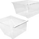 [2 PACK]UPGRADED 2188656 (Upper) Refrigerator Crisper Bin & 2188664 (Lower) Fridge Crisper Drawer Replacement Compatible with Kenmore Whirlpool Refrigerator Drawers Parts with Humidity Control