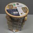 New England Stories Revolving Spice Rack Set with 20 Spice Jars, Kitchen Spice Tower Organizer for Countertop or Cabinet - Carousel Storage Includes 386 Spice Labels (Bamboo)