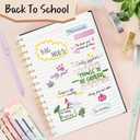 2 x Hapikalor Gel Pens, 6 Pcs 0.5mm Quick Dry Black Ink Pens Fine Point Smooth Writing Pens, Cute Gifts for Women Stocking Stuffers for Teen Girls (1 Count (Pack of 6), Multicolor)