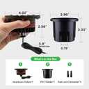 Landscape Well Lights, 4 Inch LED Low Voltage Ground Lights Outdoor, 12V IP67 Waterproof, Anti-Glare Wired Aluminum ORB for Path & Driveway, 6W Color Temp Random (3000K or 5CCT Upgrade) (Oil Bronze Uplight)