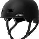 OutdoorMaster Skateboard Cycling Helmet-Beetles Snug,Bike Helmet for Adults, Youth & Kids-Two Removable Liners Ventilation Multi-Sport Commuter Scooter Roller Skate Inline Skating Longboard (Small, A Carbon Black)