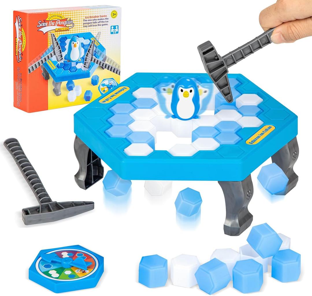 SS Save Penguin On Ice Game, Penguin Trap Break ice Activate Family Party Ice Breaking Kids Puzzle Table Knock Block