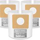 3 Pack Vacuum Bags Replacement for Shop Vac Bags 1-1.5 Gallon Type A 90667 9066700 9066733, PETOX High-Efficiency Disposable Vaccum Collection Filter Bags