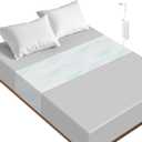 Grounding Sheets  Grounding Mat for Bed, 10% Silver Fiber Grounded Fitted Bed Earth Sheets for All Mattress Sizes (White)