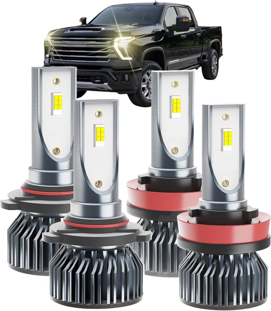 Silverado Dedicated Accessory,Fit for Chevy Silverado 1500(2007-2015) Silverado 2500 HD 3500 HD(2007-2019),Plug and Play,No Errors,Pack of 4