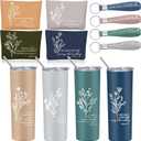 Fumete 4 Sets Christian Gifts for Women 20oz Bible Verse Tumbler Religious Makeup Cosmetic Bags Christian Silicone Keychains Inspirational Easter Gift Basket for Holy Week Mother's Day