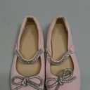 K KomForme Girl's Bow Mary Jane Dress Shoes Ballet Princess Flats with Rhinestone Strap for Party Wedding School, Toddler/Little Kid/Big Kid, Size 1