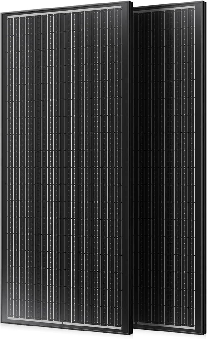 18BB 200W Solar Panel, 2Pcs N-Type 12V/24V 100 Watt Solar Panels, 25% High Efficiency Monocrystalline Solar Module, for RV, Boat, Marine, Trailer, Farm, Rooftop and Home Off-Grid System