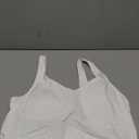 Women’s Longline Sports Bra Wirefree Padded Medium Support Yoga Bras Gym Running Workout Tank Tops (Off-White, Medium)