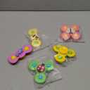 Leitee 4 Pcs Suction Cup Toys Bath Toys Sensory Strong Suction Cup Toys Spinner Dimple Toy Birthday Gifts for Early Education Bathtub Dining Chairs, 3 Styles(Cute Style)
