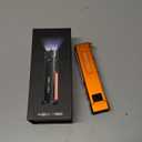 Feki Yigo Flat EDC Flashlight Rechargeable 1800 Lumens - Pocket Flashlight with 365nm UV Light, RGB Modes, Magnetic Base, Digital Display, IPX4 Waterproof for Camping, Emergency, Mechanics (Orange)