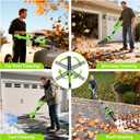 Roof Gutter Cleaning from The Ground, 40V Leaf Blowers Cordless with 2 Battery, Adjustable Pole (98inch)3 Speed Modes 500CFM/180MPH for Gutter Cleaner Extension Attachment Kit for Garden,House