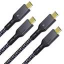 Maxonar [2 Pack 3.3FT] Thunderbolt 4 Cable, 240W Thunderbolt Cable 40Gbps Sync 8K/5K@60Hz Display and for Thunderbolt 4, Thunderbolt 3, USB4, and USB-C Devices