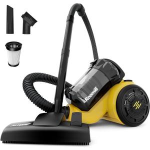 Roomie Tec Air-Racer Corded Canister Vacuum Cleaner for Home, 800W Suction
