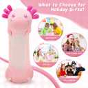 Tezituor Long Axolotl Plush Body Pillow, 39.5 Inches Giant Pink Axolotl Stuffed Animal Soft Hugging Pillow Big Salamander Toys for Girls Kids Birthday Gifts