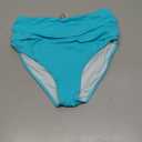 Tempt Me Women's High Waisted Bikini Bottom Tummy Control Ruched Bathing Suit Swim Bottom (Teal, S)