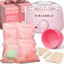 Waxing Kit for Women and Men, GIRLEARLE Wax Warmer Hair Removal at Home with Beads, Multiple Formulas Target Different Types of Sensitive Skin Body, Brazilian Bikini, Eyebrow, Facial