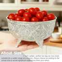 Medieval Silver fruit Bowl, 50 oz Pedestal Bowl For Entertaining，Decorative Bowl For Kitchen Counter Or Table Decor，Vintage salad bowl， Premium Grain Bowls, 7 inchPoke Bowl