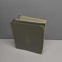 Aesthetic 3 Ring Binder Set of 2 - Sturdy 1 Inch Binder Fits Letter Sized Paper - A Cute Holder for Women or Men with Pocket Easily Organizes Your Paperwork for School, Office or Work (Beige-green)